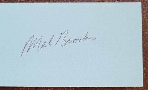 COMEDY LEGEND DIRECTOR MEL BROOKS HAND SIGNED CARD