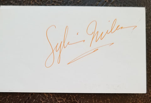 MIDNIGHT COWBOY ACTRESS SYLVIA MILES HAND SIGNED CARD D.2019