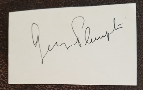 AUTHOR AND JOURNALIST GEORGE PLIMPTON HAND SIGNED CARD D.2003