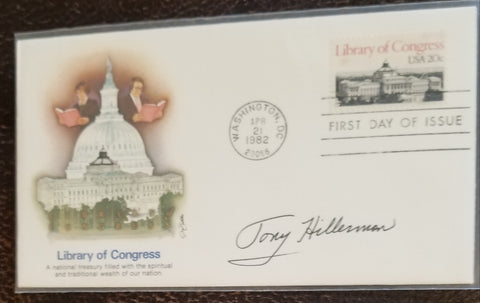 DETECTIVES AUTHOR TONY HILLERMAN HAND SIGNED FDC FIRST DAY COVER D.2008