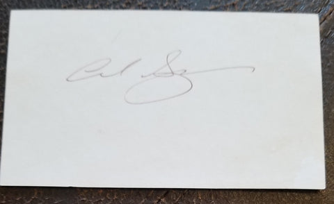 ASTRONOMER AND AUTHOR CARL SAGAN HAND SIGNED CARD D.1996