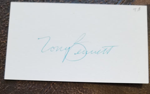 LEGENDARY SINGER TONY BENNETT HAND SIGNED CARD