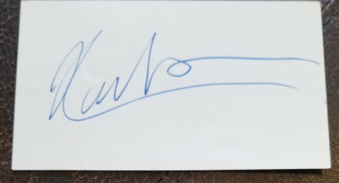 BRAZILIAN RACE CAR DRIVER HELIO CASTRONEVES HAND SIGNED CARD