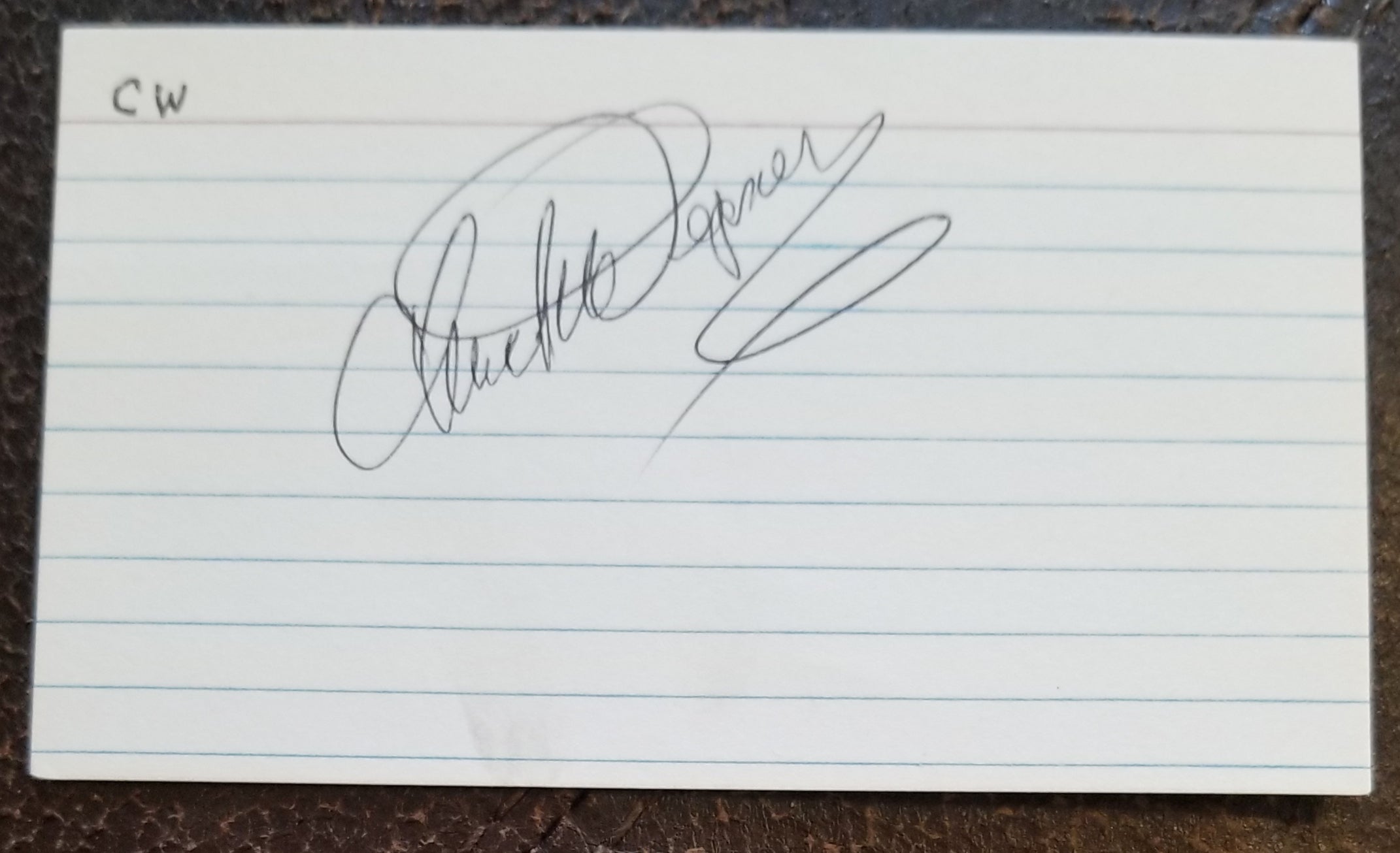 ROCKY INSPIRATION BOXER CHUCK WEPNER HAND SIGNED CARD