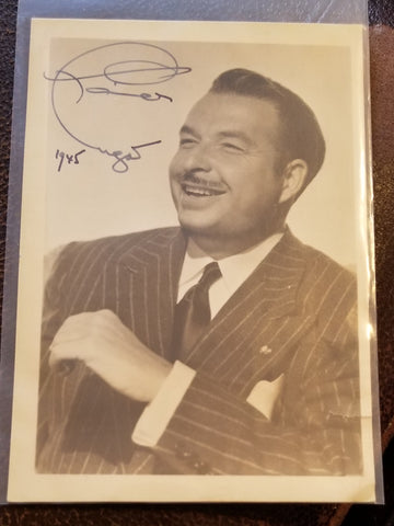 SPANISH BANDLEADER XAVIER CUGAT HAND SIGNED VINTAGE 5X7" MATTE PHOTO D.1990