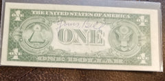 FOUNDER OF ALCOHOLIC ANONYMOUS BILL W. (WILSON) HAND SIGNED 1935 SILVER CERTIFICATE DOLLAR BILL D.1971