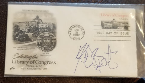 GREAT AUTHOR KURT VONNEGUT HAND SIGNED FDC FIRST DAY COVER D.2007