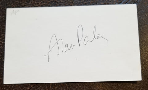 ENGLISH SCREENWRITER AND DIRECTOR SIR ALAN PARKER HAND SIGNED CARD D.2020