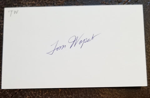 LUKE DUKE ACTOR TOM WOPAT HAND SIGNED CARD  THE DUKES OF HAZZARD