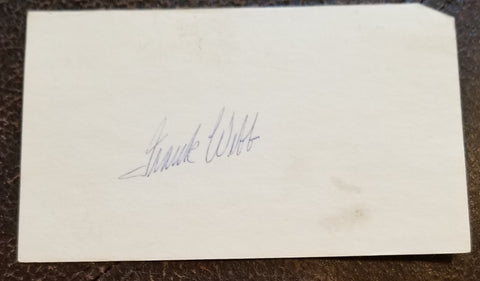 RARE TV ACTOR FRANK WEBB HAND SIGNED CARD D.1974 ONLY 26 AT TIME OF HIS DEATH