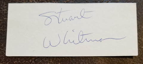 LONG TIME ACTOR STUART WHITMAN HAND SIGNED CARD D.2020