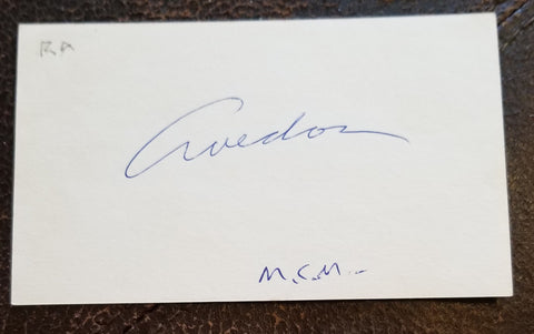 GREAT PHOTOGRAPHER RICHARD AVEDON HAND SIGNED CARD D.2004