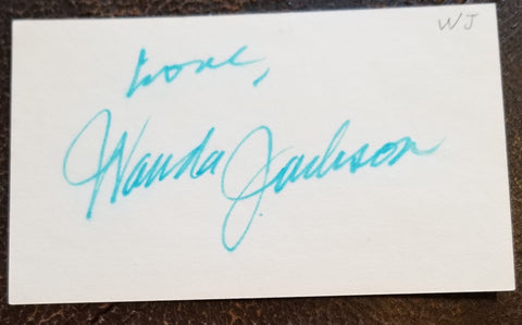 "THE QUEEN OF ROCKABILLY " SINGER WANDA JACKSON HAND SIGNED CARD