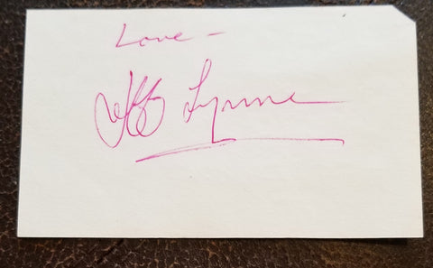 ELO CO-FOUNDER JEFF LYNNE HAND SIGNED CARD