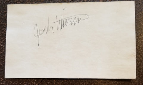 CANADIAN ACTOR JOSEPH WISEMAN HAND SIGNED CARD D.2009 DR. NO BOND MOVIE