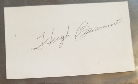 RARE FATHER FROM LEAVE IT TO BEAVER ACTOR HUGH BEAUMONT HAND SIGNED CARD D.1982