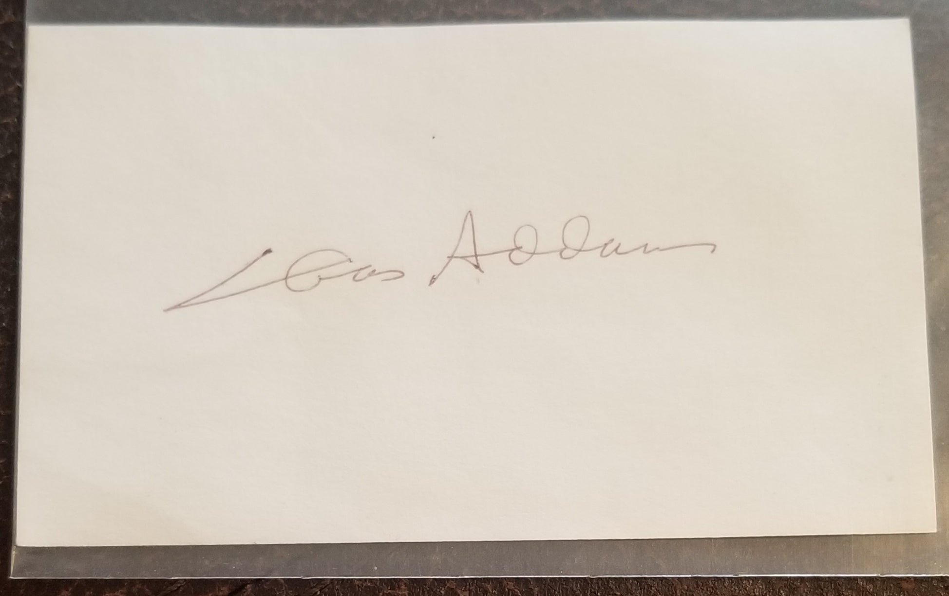 THE ADDAMS FAMILY CREATOR CHARLES ADDAMS HAND SIGNED CARD D.1988