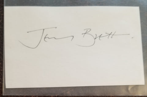 SHERLOCK HOLMES ACTOR JEREMY BRETT HAND SIGNED CARD D.1995