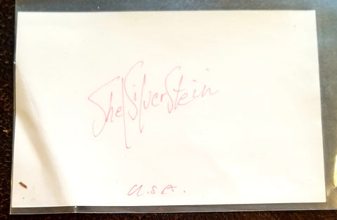 THE GIVING TREE AUTHOR AND POET SHEL SILVERSTEIN HAND SIGNED CARD D.