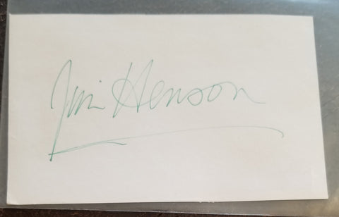 MUPPETS CREATOR JIM HENSON HAND SIGNED CARD  D.1990