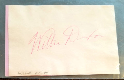 BLUES LEGEND WILLIE DIXON HAND SIGNED PAGE D.1992