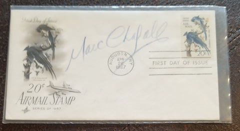 ABSTRACT ARTIST MARC CHAGALL HAND SIGNED FDC FIRST DAY COVER D.1985