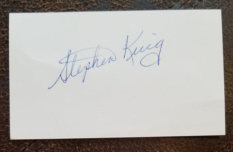 LEGENDARY AUTHOR STEPHEN KING HAND SIGNED CARD