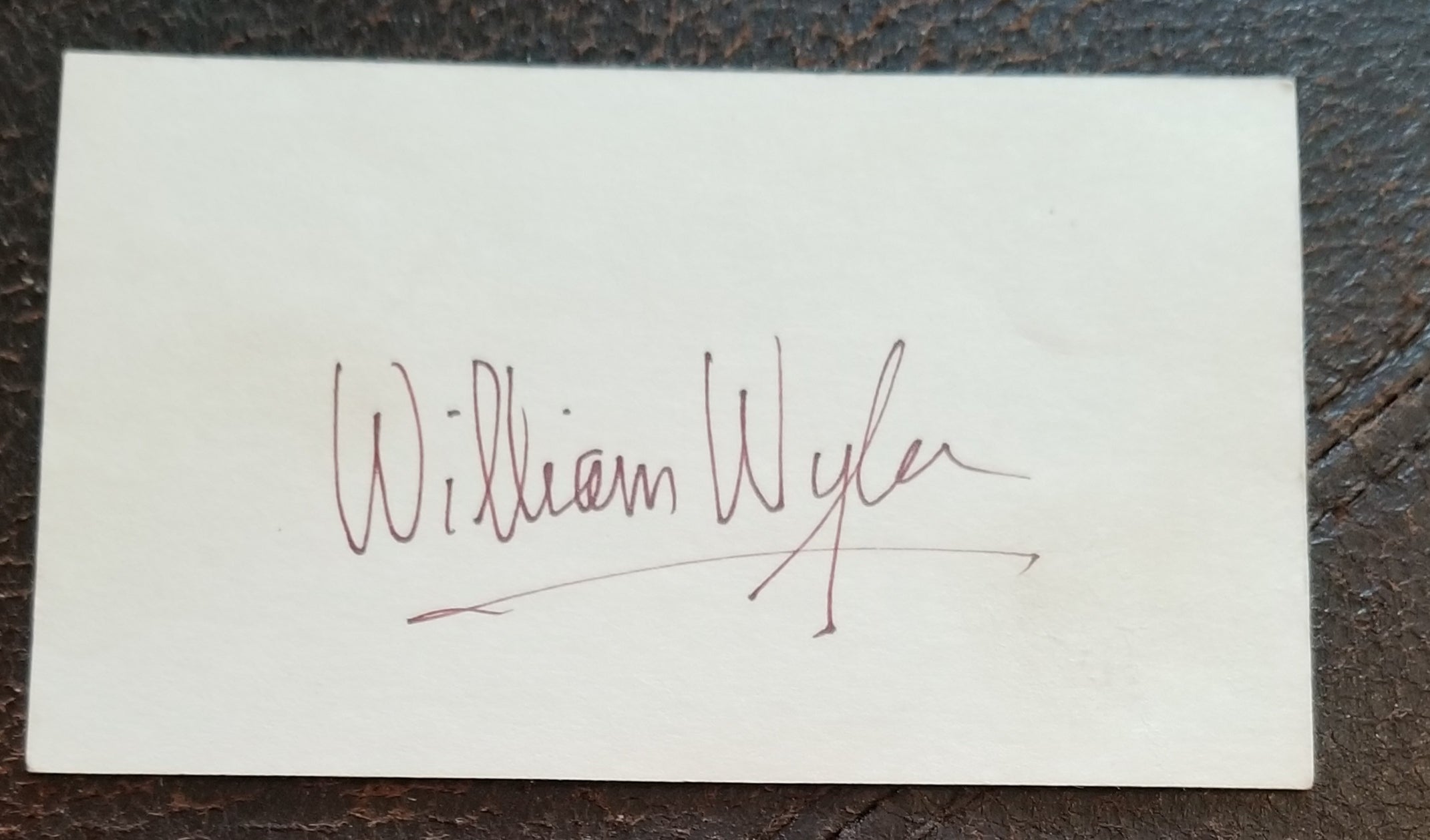 BEN HUR DIRECTOR WILLIAM WYLER HAND SIGNED CARD D.1981