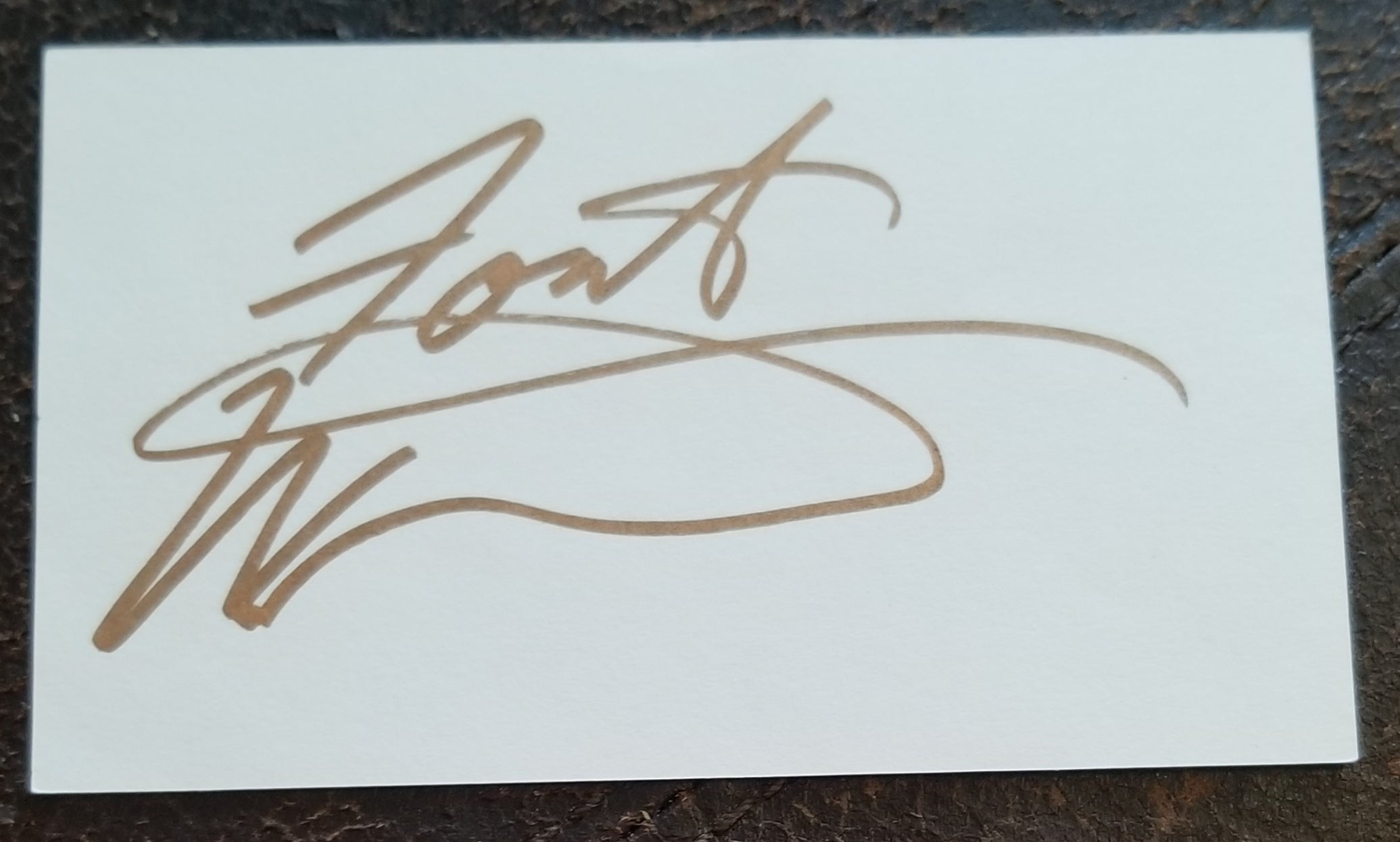 "THE LADT KING OF SCOTLAND" ACTOR FOREST WHITAKER HAND SIGNED CARD