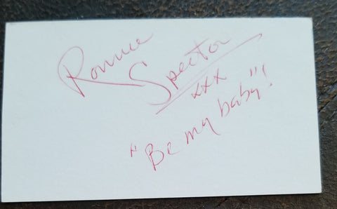 SINGER RONNIE SPECTOR HAND SIGNED CARD RIP