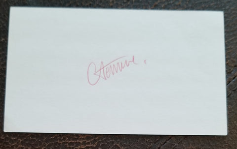 GREAT ACTRESS CATHERINE DENEUVE HAND SIGNED CARD