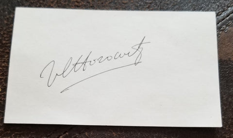 THE MOST WELL KNOWN PIANIST OF THE 20TH CENTURY VLADIMIR HOROWITZ HAND SIGNED CARD D.1989