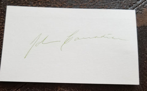 LONG TIME ACTOR JOHN CARRADINE HAND SIGNED CARD D.1988