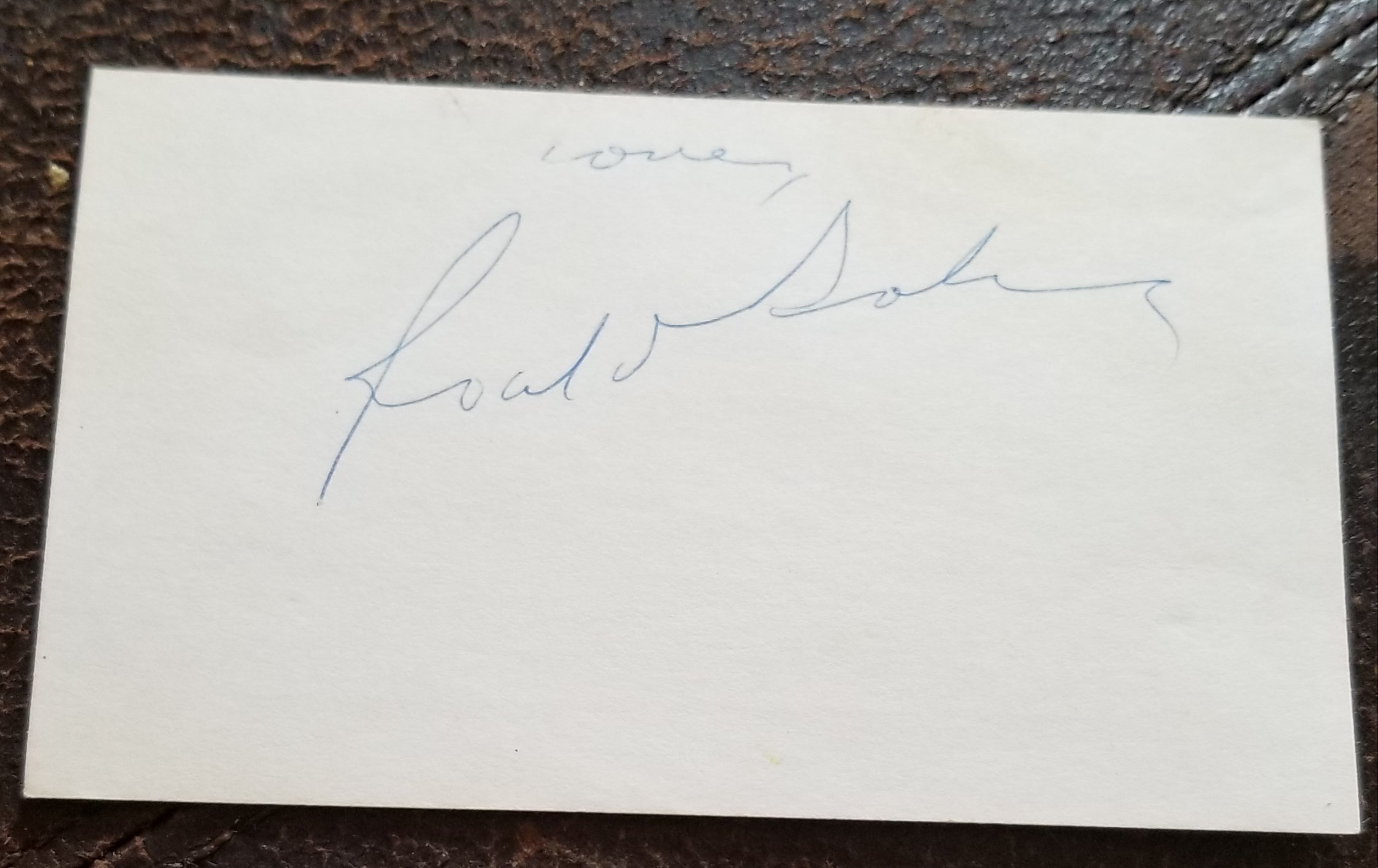 BRITISH CHILDREN'S AUTHOR ROALD DAHL HAND SIGNED CARD D.1990