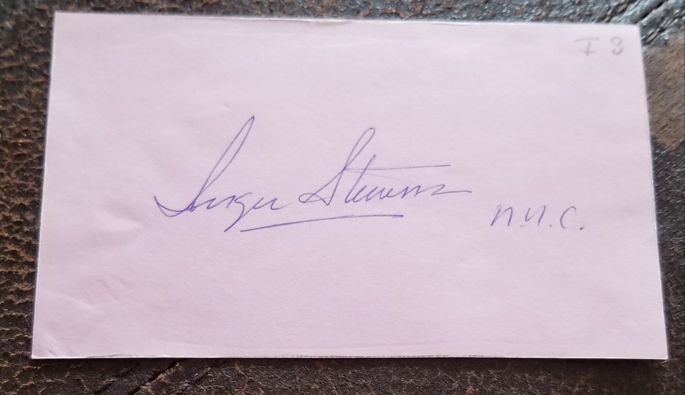 SWEDISH AMERICAN ACTRESS INGER STEVENS HAND SIGNED CARD D.1970