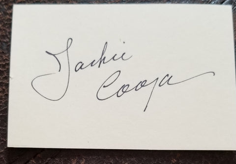 UNCLE FESTUS ACTOR JACKIE COOGAN HAND SIGNED CARD D.1984