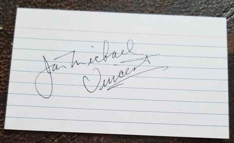 RARE ACTOR JAN-MICHAEL VINCENT HAND SIGNED CARD D.2019