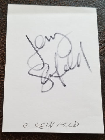 TV STAR COMEDIAN JERRY SEINFELD HAND SIGNED CARD