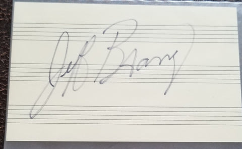 SINGER SONGWRITER JEFF BARRY HAND SIGNED CARD DA DOO RON RON