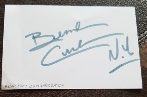 DR. STRANGE ACTOR BENEDICT CUMBERBATCH HAND SIGNED CARD