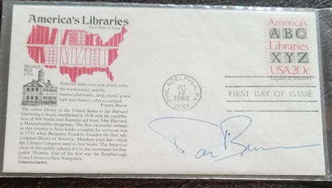 THE DAVINCI CODE AUTHOR DAN BROWN HAND SIGNED FDC FIRST DAY COVER