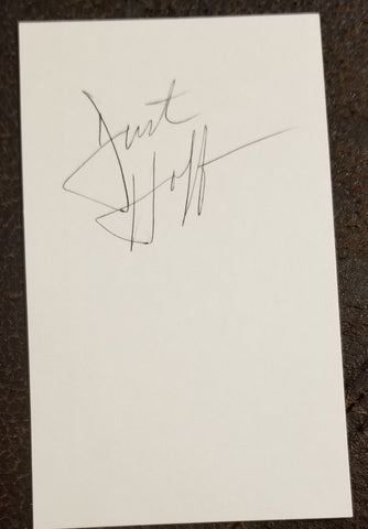 GREAT ACTOR DUSTIN HOFFMAN HAND SIGNED CARD