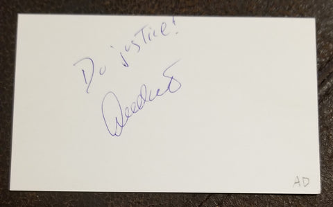 LAWYER ALAN DERSHOWITZ HAND SIGNED CARD