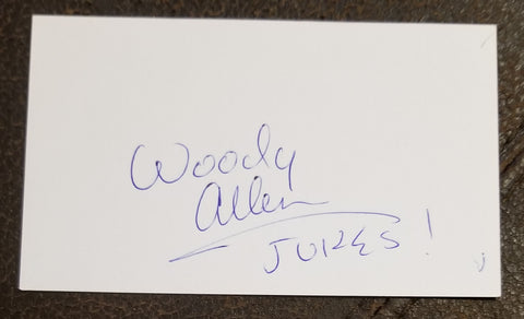 DIRECTOR WOODY ALLEN HAND SIGNED CARD