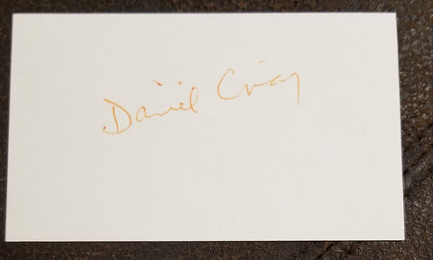 JAMES BOND ACTOR DANIEL CRAIG VINTAGE HAND SIGNED CARD