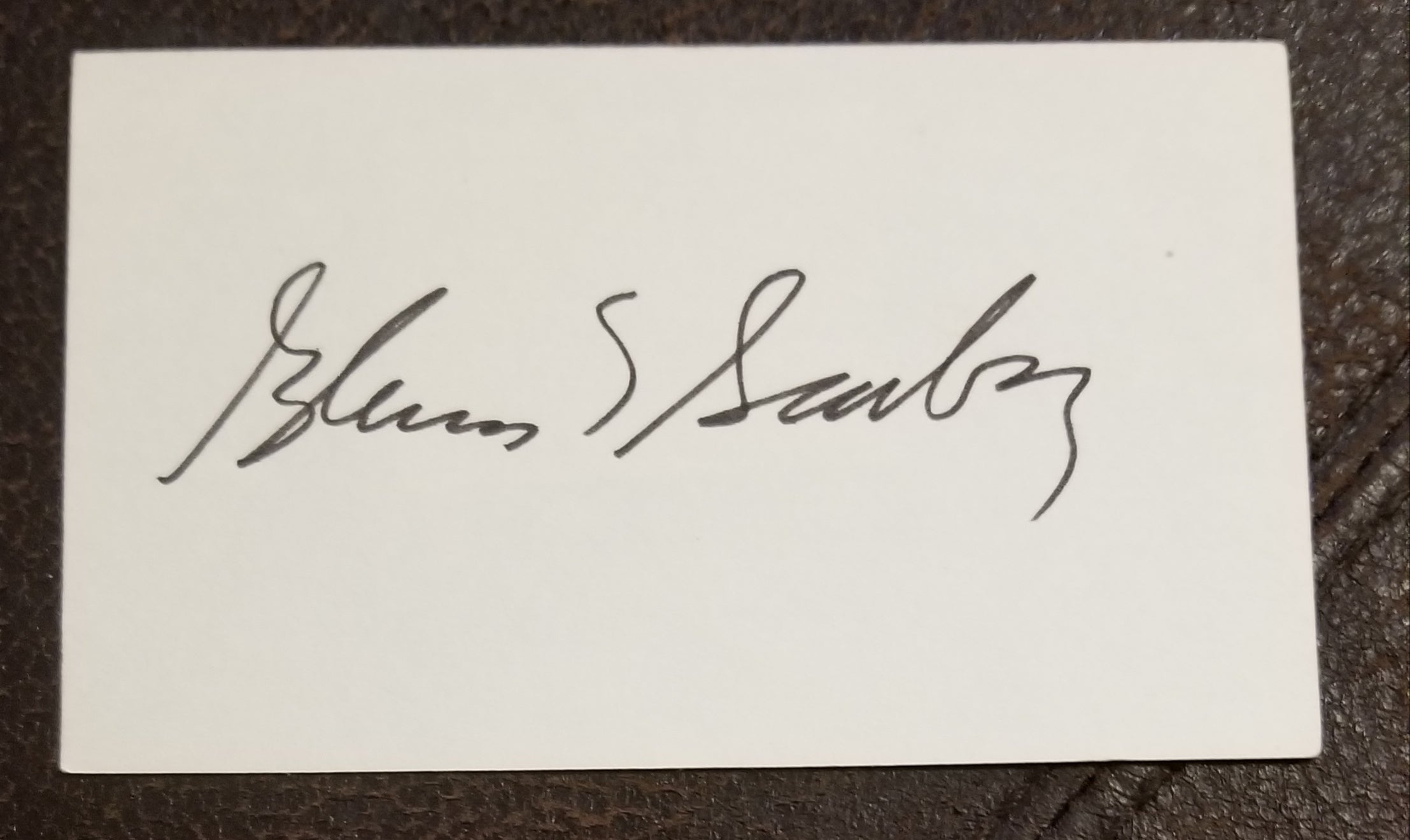 NOBEL PRIZE CHEMIST GLENN T. SEABORG HAND SIGNED CARD D.1999