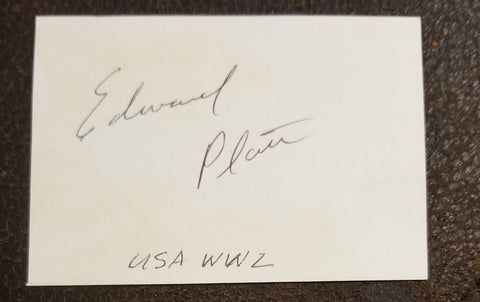 GET SMART ACTOR EDWARD PLATT HAND SIGNED CARD D.1974