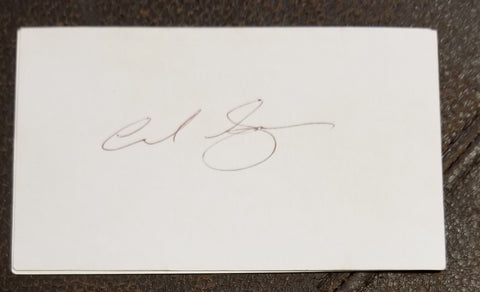 AMERICAN ASTRONOMER CARL SAGAN HAND SIGNED CARD D.1996