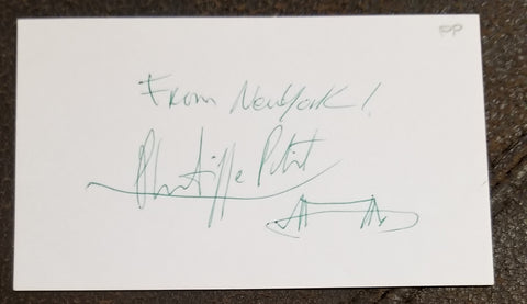 HIGH WIRE ARTIST PHILIPPE PETIT HAND SIGNED CARD