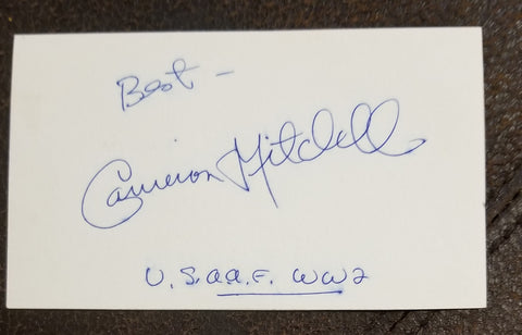 LONG TIME ACTOR CAMERON MITCHELL HAND SIGNED CARD D. 1994